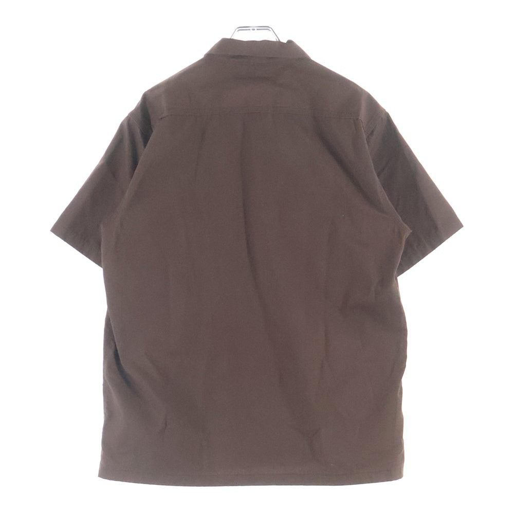 SUGAR CANE(シュガーケーン) フロントボタン 2ポケット 半袖ワークシャツ ブラウン