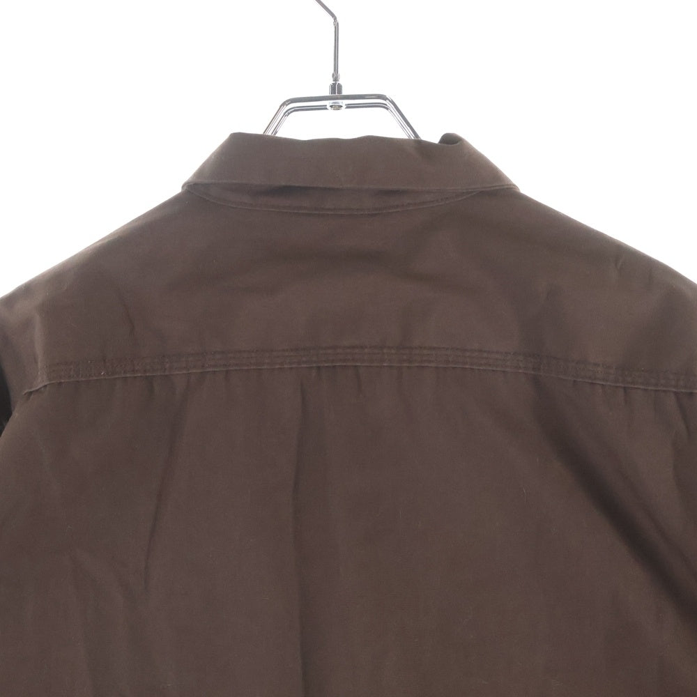 SUGAR CANE(シュガーケーン) フロントボタン 2ポケット 半袖ワークシャツ ブラウン