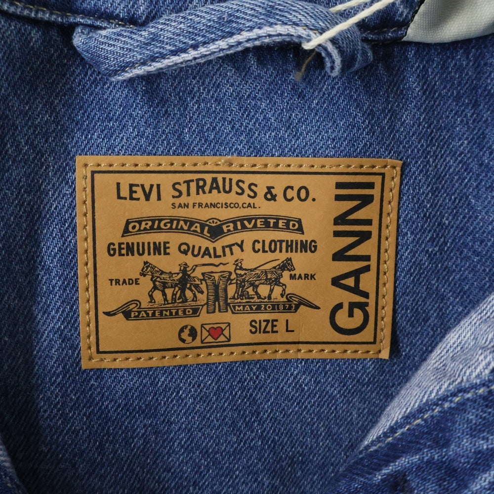 Levi's(リーバイス) ×GANNI ガニー デニム ロング トラッカージャケット インディゴ PC9-87489-0000
