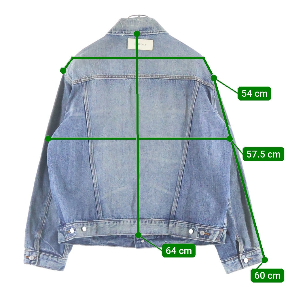 FEAR OF GOD ESSENTIALS(フィアオブゴッド エッセンシャルズ) 18AW Denim Trucker Jacket デニムトラッカージャケット インディゴ 202SP182003F