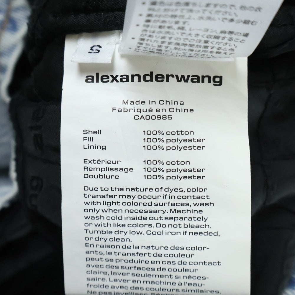 ALEXANDER WANG(アレキサンダーワン) オーバーサイズ デニム シャツコート 裏地 キルティング ジャケット インディゴ UDC421208
