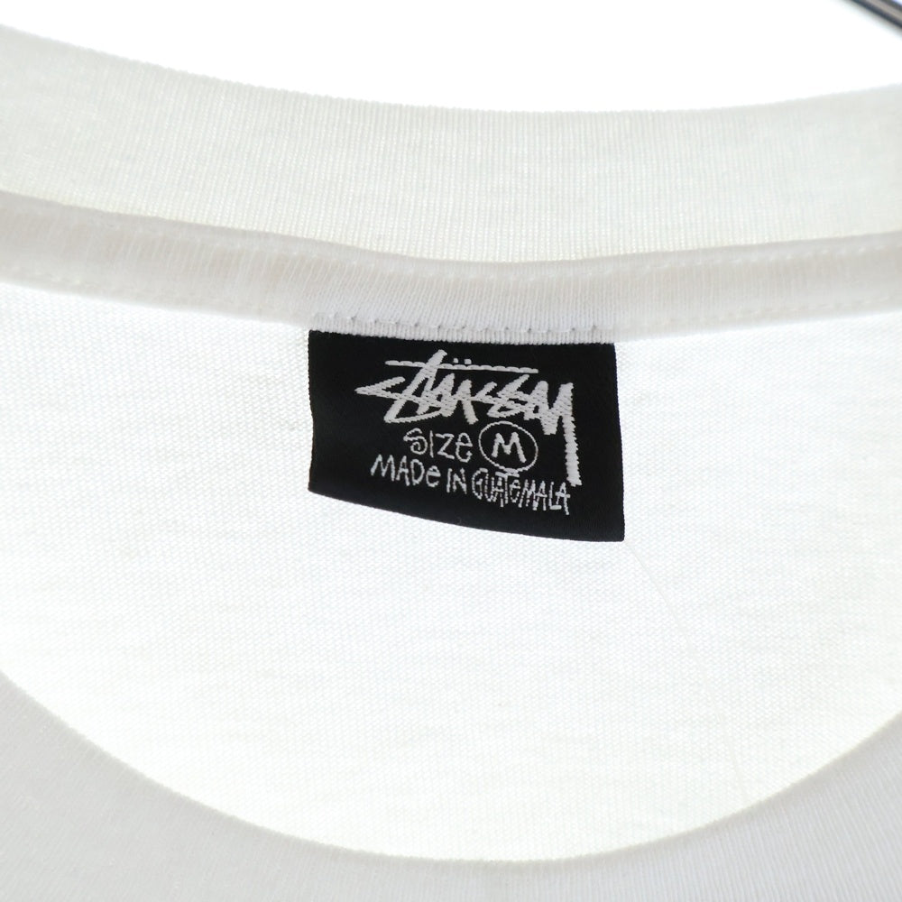 STUSSY(ステューシー) 21AW モナリザ プリント クルーネック ロングスリーブ 長袖 Tシャツ カットソー ホワイト 21F1994727