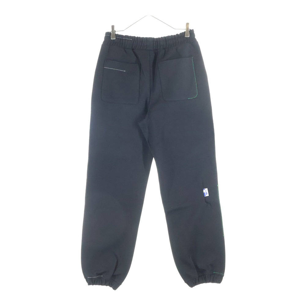 ADER ERROR(アーダーエラー) ロゴプリント スウェットロングパンツ ブラック BLASSSP02BK
