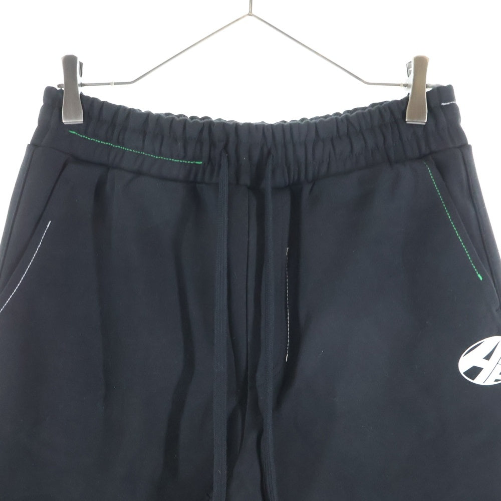 ADER ERROR(アーダーエラー) ロゴプリント スウェットロングパンツ ブラック BLASSSP02BK