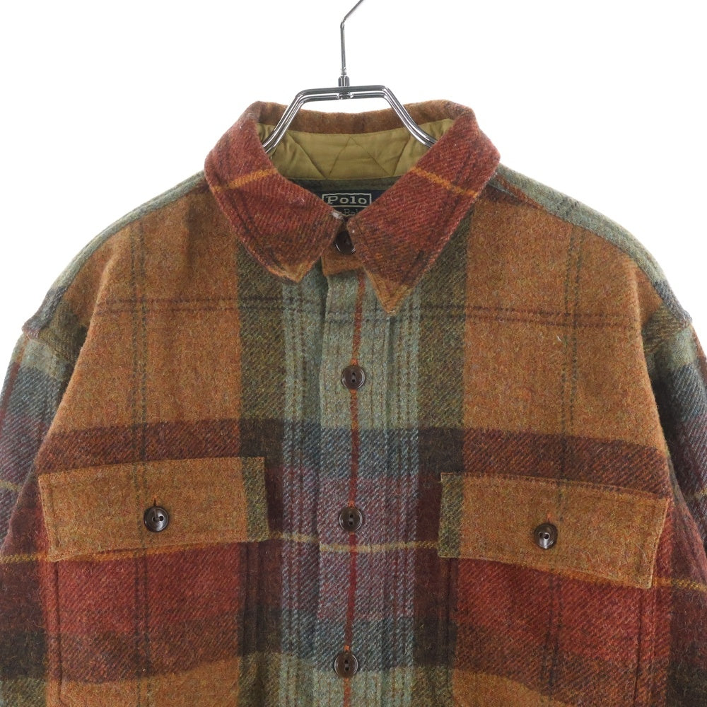 POLO RALPH LAUREN(ポロラルフローレン) 80S-90S VINTAGE ウール チェック 長袖シャツ マルチ