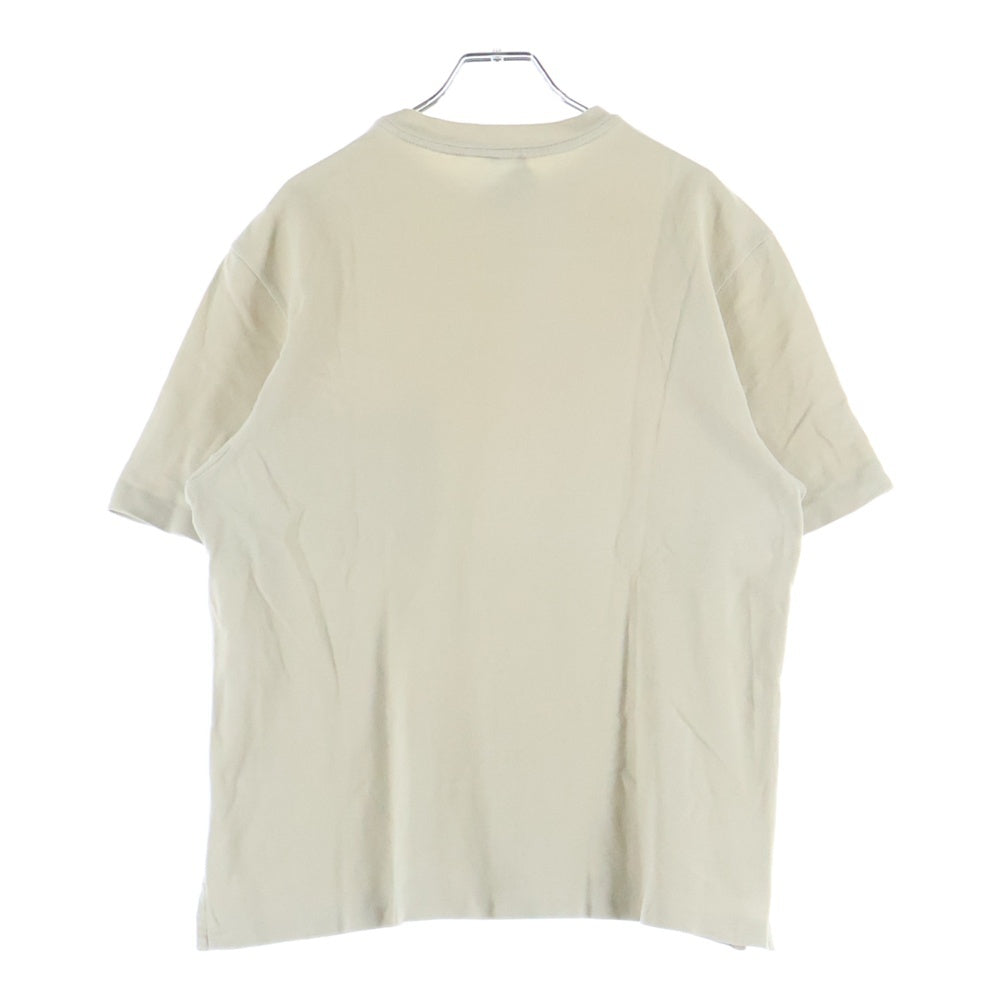 HERMES(エルメス) ポケットH刺繍 コットン クルーネック 半袖Tシャツ カットソー ベージュ