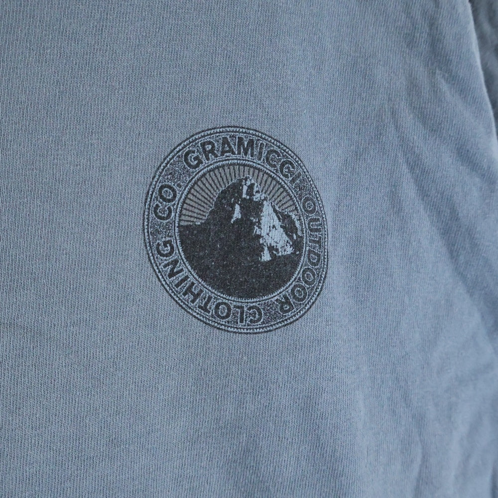 GRAMICCI(グラミチ) 90S VINTAGE ヴィンテージ プリント クルーネック 半袖Tシャツ カットソー ブルー