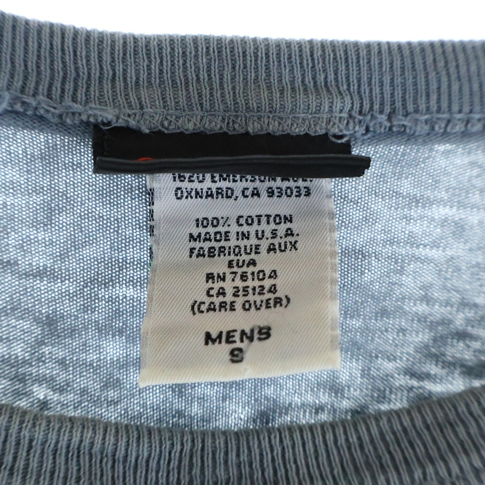 GRAMICCI(グラミチ) 90S VINTAGE ヴィンテージ プリント クルーネック 半袖Tシャツ カットソー ブルー