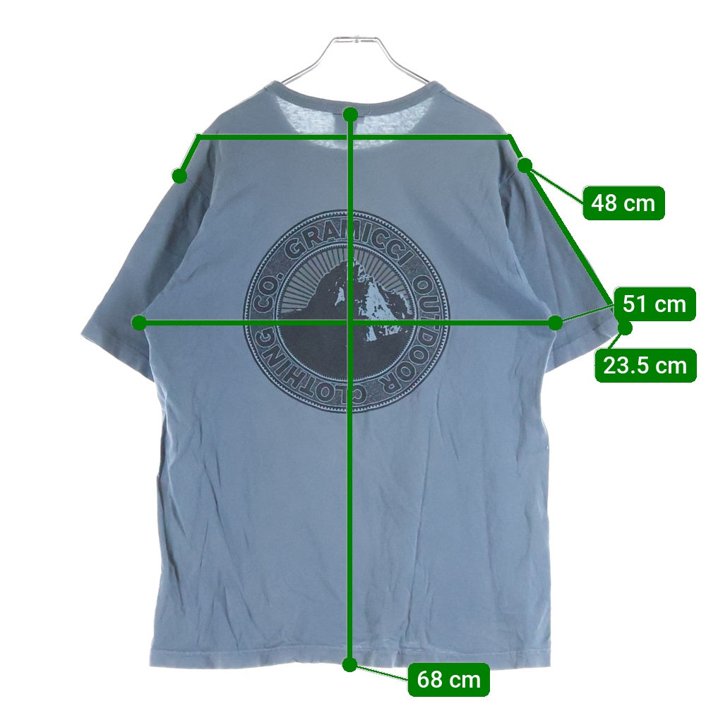 GRAMICCI(グラミチ) 90S VINTAGE ヴィンテージ プリント クルーネック 半袖Tシャツ カットソー ブルー