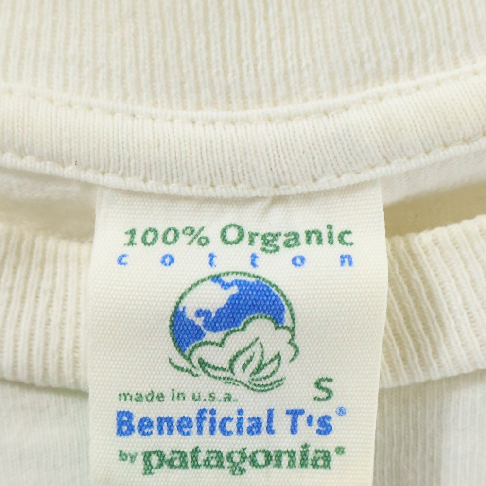 PATAGONIA(パタゴニア) 90S VINTAGE BENEFICIAL ヴィンテージ バックプリント クルーネック 半袖Tシャツ カットソー ホワイト