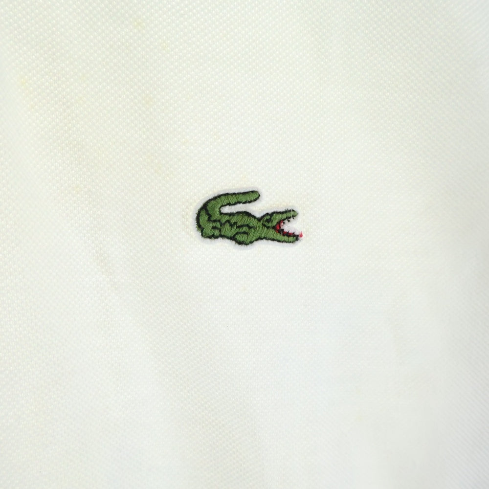 LACOSTE(ラコステ) 80S VINTAGE ヴィンテージ 刺繍 コットン ポロシャツ ホワイト