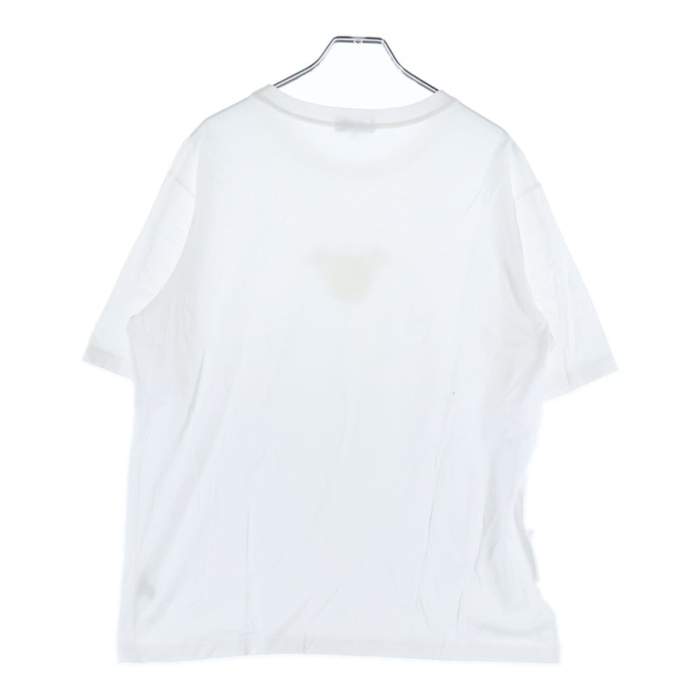 HERMES(エルメス) フロント刺繍 コットン 半袖Tシャツ ホワイト