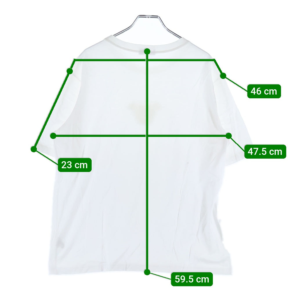 HERMES(エルメス) フロント刺繍 コットン 半袖Tシャツ ホワイト