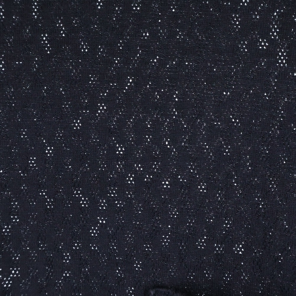 HERMES(エルメス) H総柄 コットン メッシュ 半袖Tシャツ カットソー ブラック