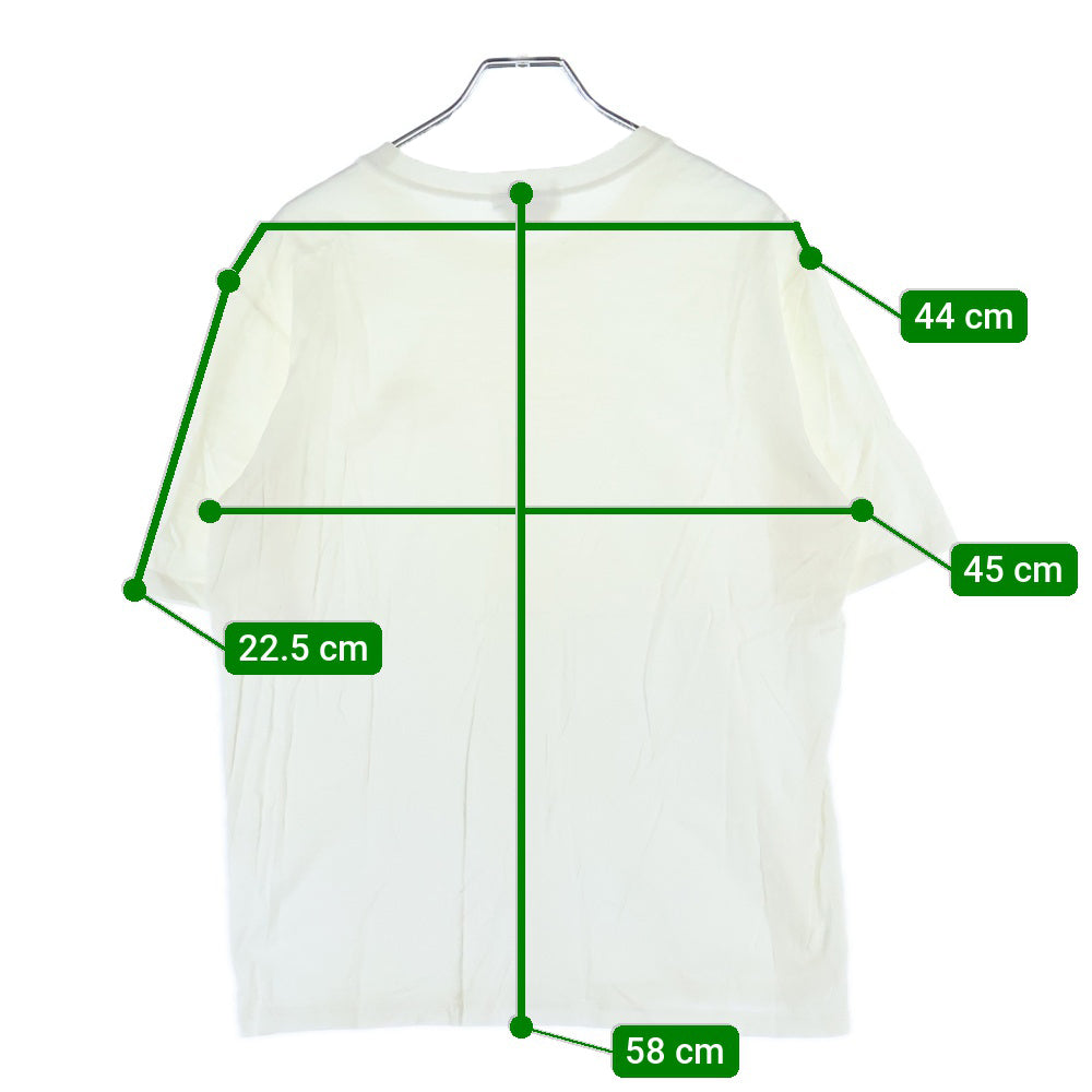 HERMES(エルメス) 刺繍 コットン 半袖Tシャツ ホワイト