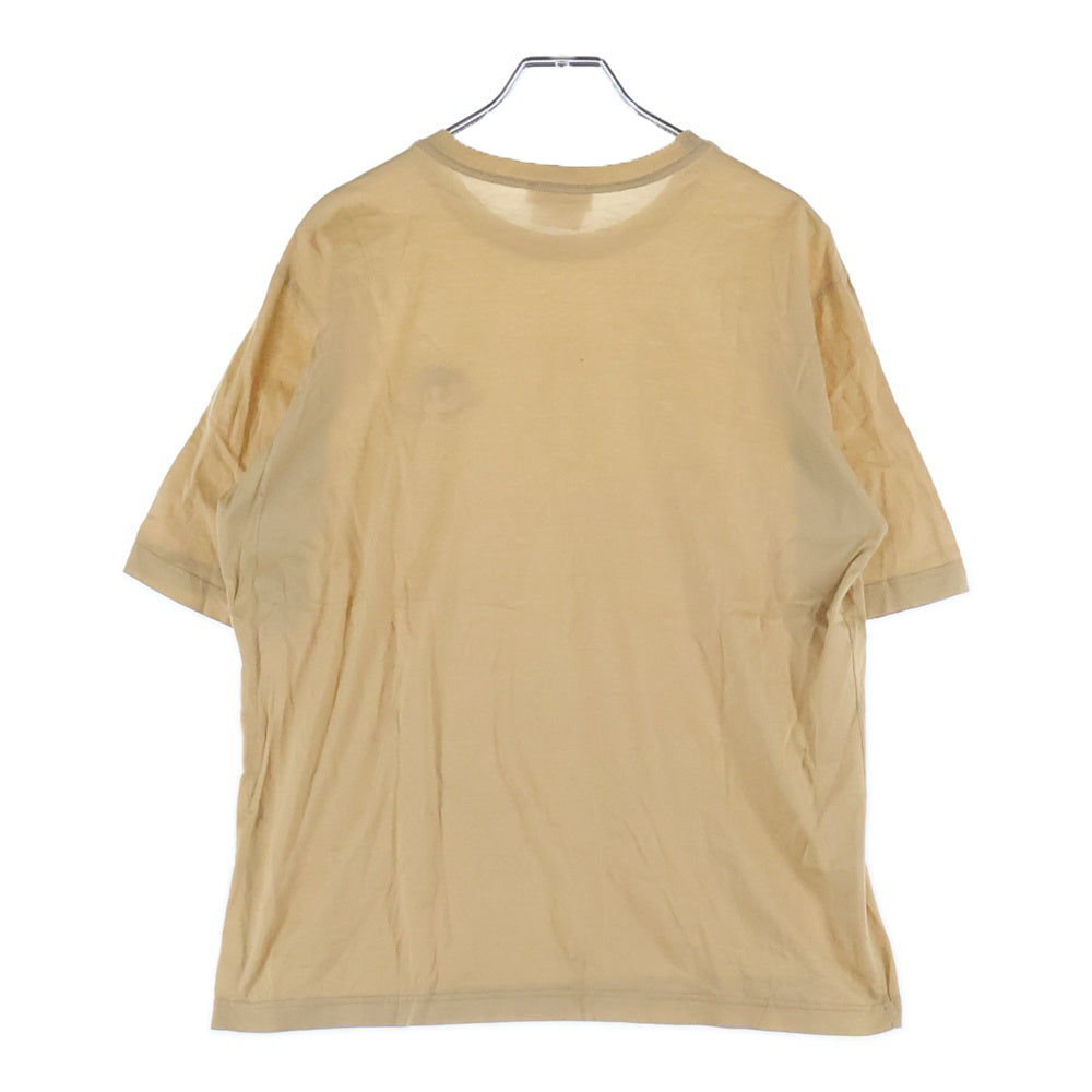 HERMES(エルメス) 刺繍 コットン 半袖Tシャツ ベージュ