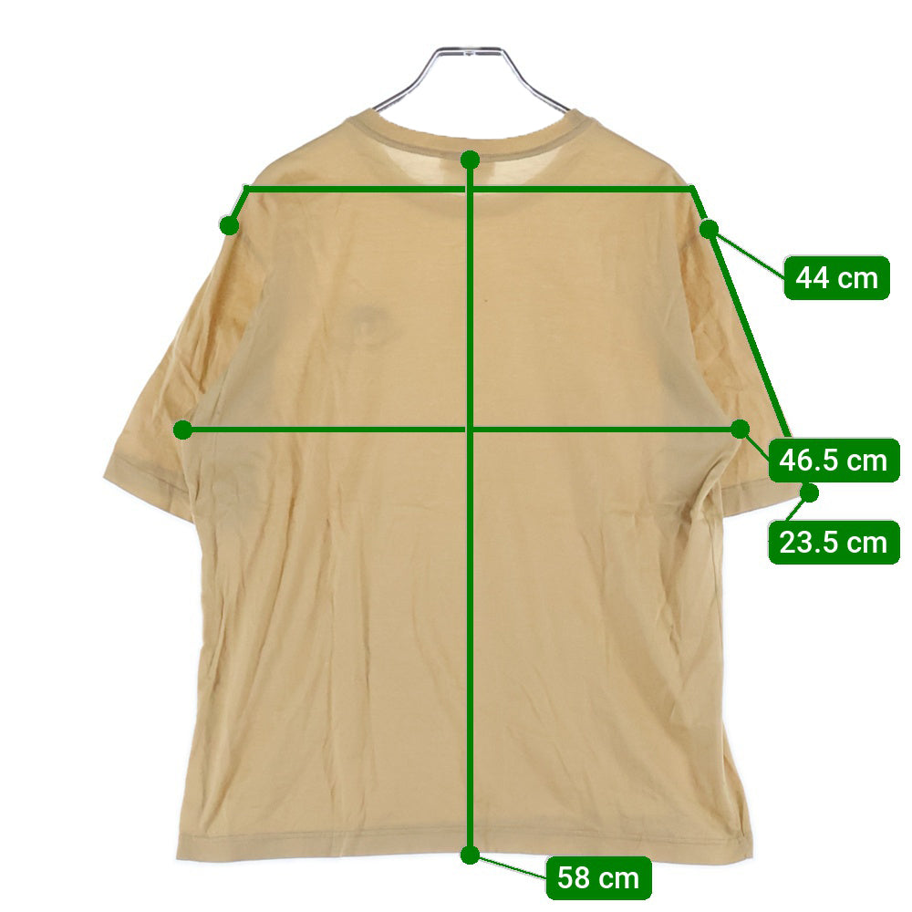 HERMES(エルメス) 刺繍 コットン 半袖Tシャツ ベージュ