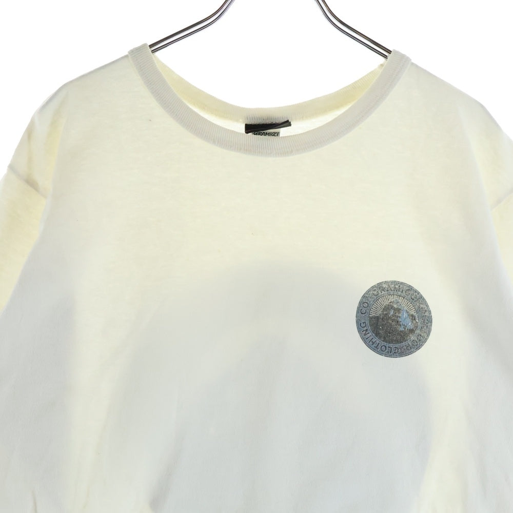 GRAMICCI(グラミチ) 90S VINTAGE ヴィンテージ プリント クルーネック 半袖Tシャツ カットソー ホワイト