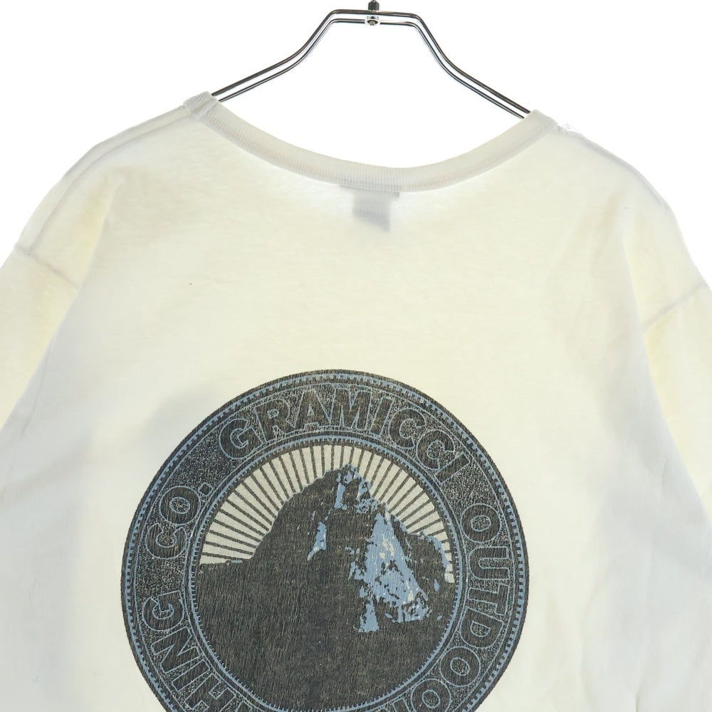 GRAMICCI(グラミチ) 90S VINTAGE ヴィンテージ プリント クルーネック 半袖Tシャツ カットソー ホワイト