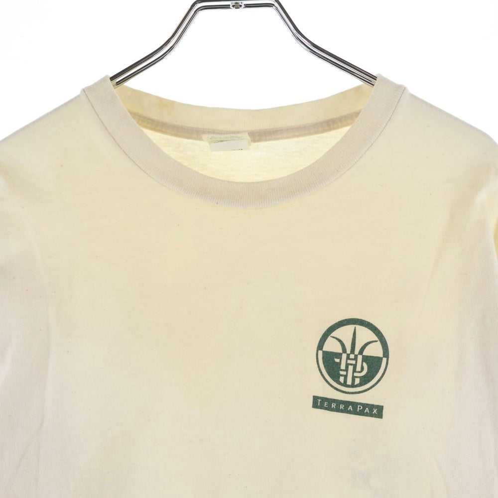 PATAGONIA(パタゴニア) 90S VINTAGE BENEFICIAL ヴィンテージ プリント クルーネック 長袖Tシャツ カットソー ホワイト