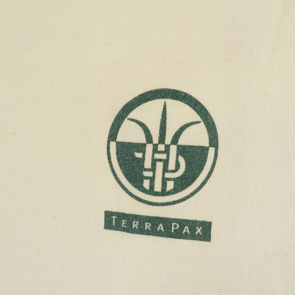 PATAGONIA(パタゴニア) 90S VINTAGE BENEFICIAL ヴィンテージ プリント クルーネック 長袖Tシャツ カットソー ホワイト