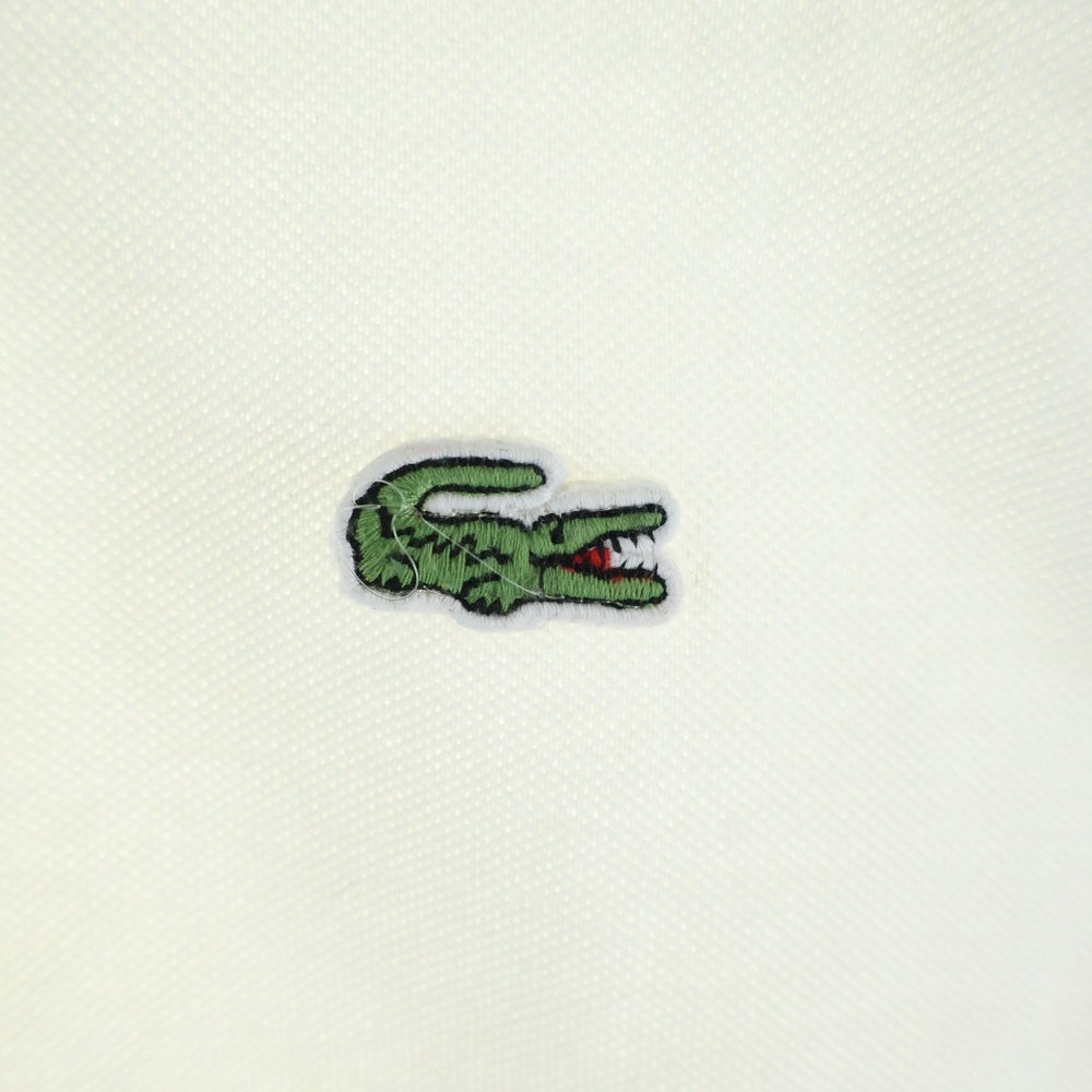 LACOSTE(ラコステ) 80S VINTAGE ヴィンテージ 刺繍 コットン ポロシャツ ホワイト