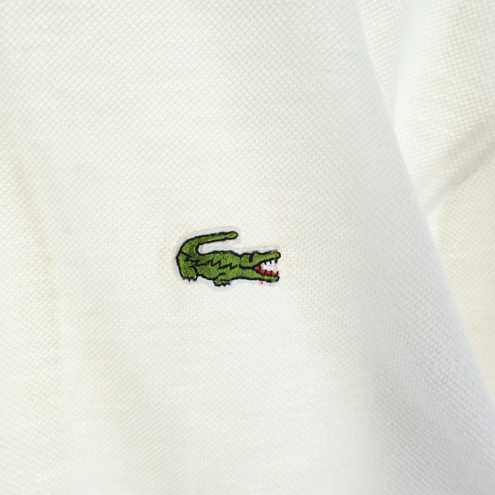 LACOSTE(ラコステ) 70S VINTAGE ヴィンテージ 刺繍 コットン ポロシャツ ホワイト