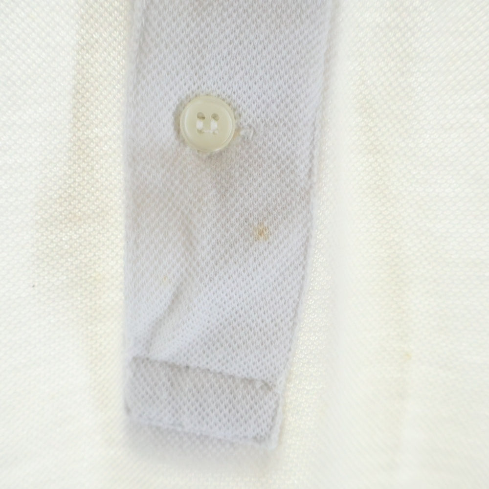 LACOSTE(ラコステ) 70S VINTAGE ヴィンテージ 刺繍 コットン ポロシャツ ホワイト