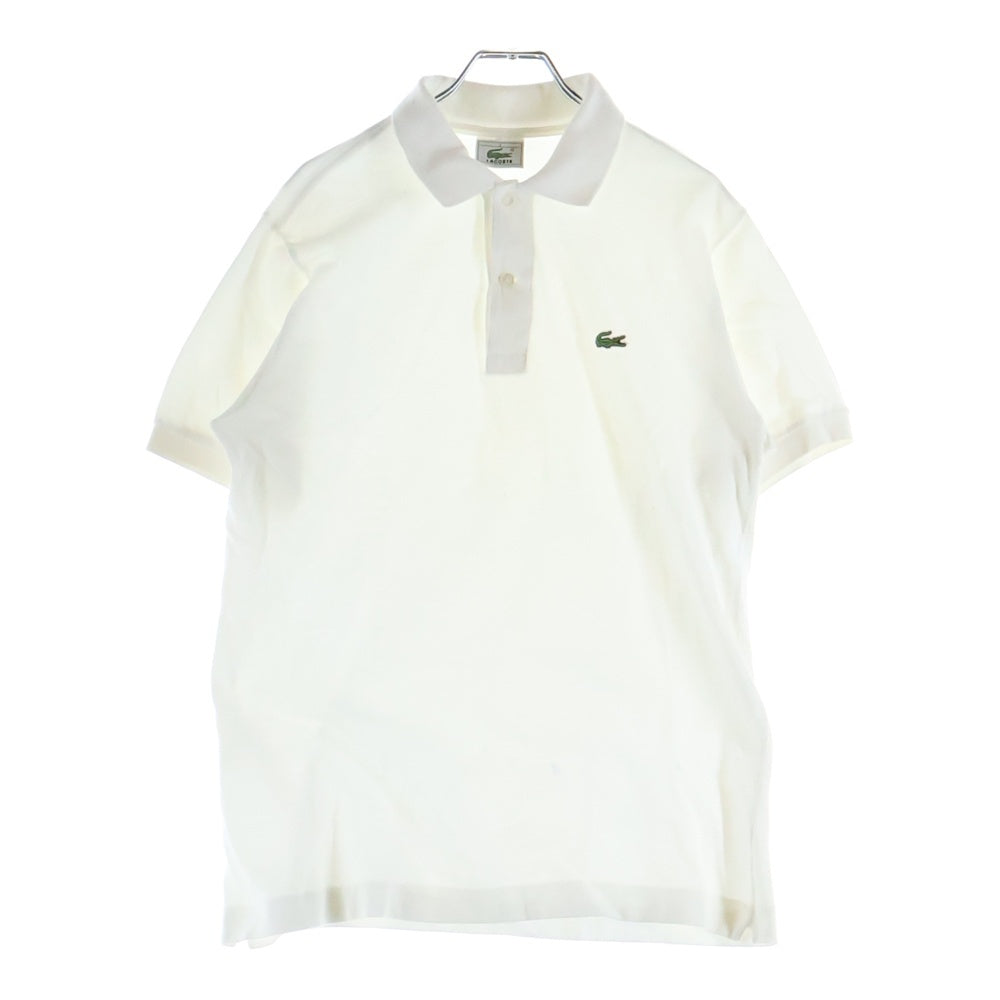 LACOSTE(ラコステ) 刺繍 コットン ポロシャツ ホワイト