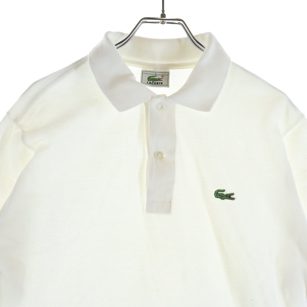 LACOSTE(ラコステ) 刺繍 コットン ポロシャツ ホワイト