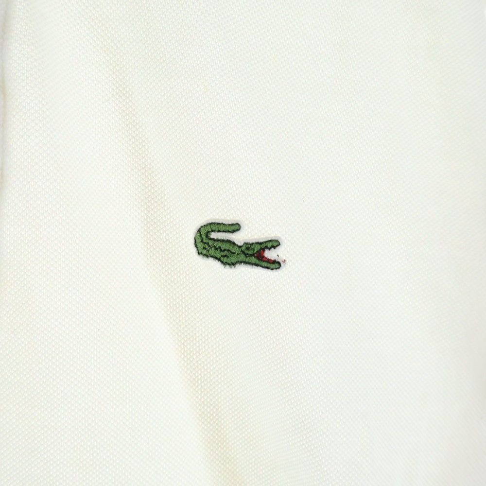 LACOSTE(ラコステ) 刺繍 コットン ポロシャツ ホワイト