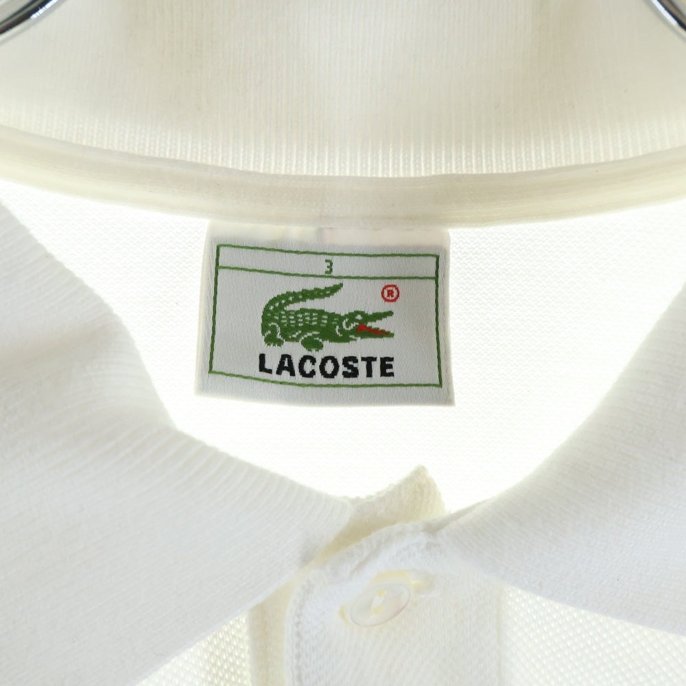 LACOSTE(ラコステ) 刺繍 コットン ポロシャツ ホワイト