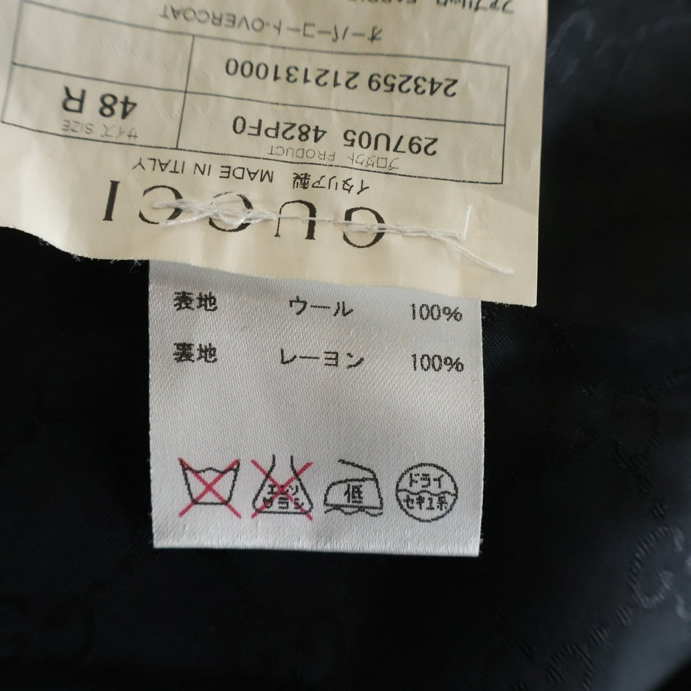 GUCCI(グッチ) 3B ウール チェスターコート ジャケット ブラック 243259