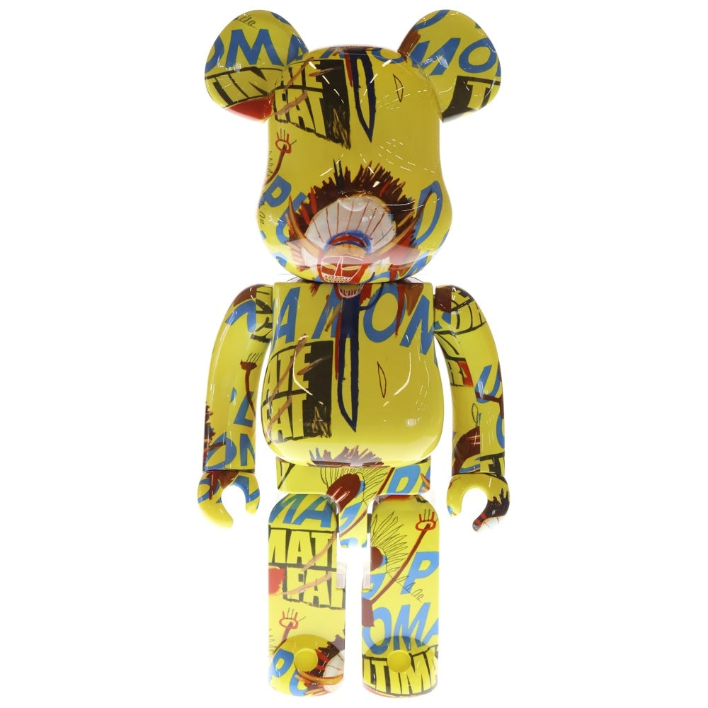 MEDICOM TOY(メディコムトイ) BE@RBRICK Andy Warhol JEAN-MICHEL BASQUIAT #3 1000% ベアブリック アンディ ウォーホル ジャン-ミシェル バスキア フィギュア 人形 イエロー