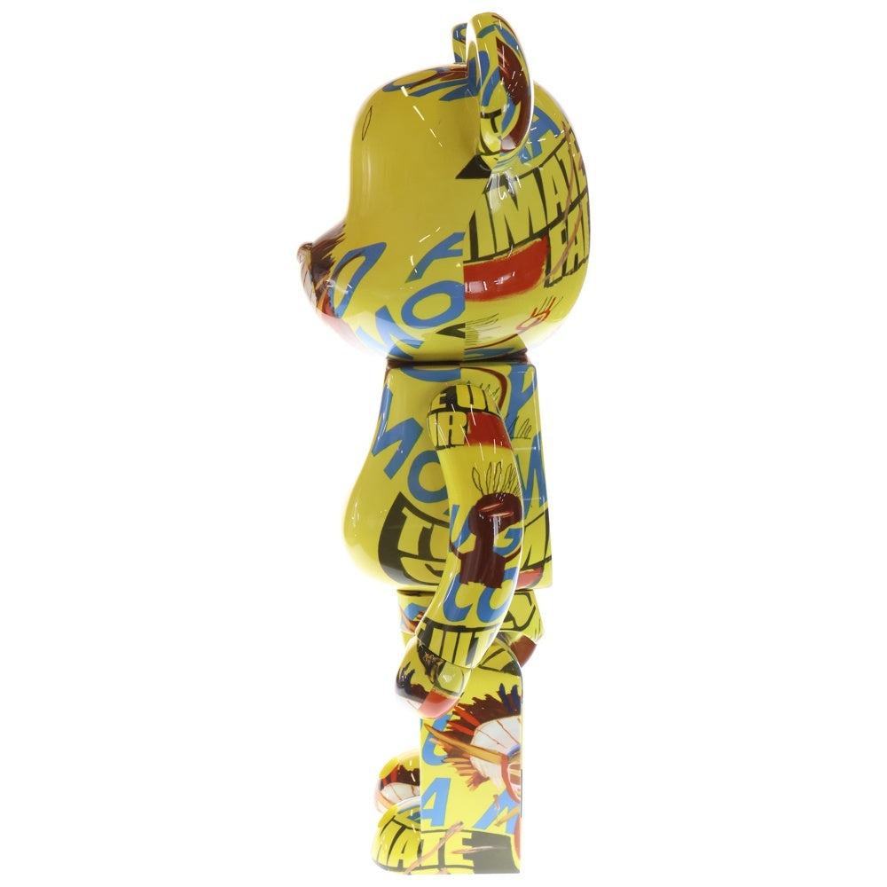 MEDICOM TOY(メディコムトイ) BE@RBRICK Andy Warhol JEAN-MICHEL BASQUIAT #3 1000% ベアブリック アンディ ウォーホル ジャン-ミシェル バスキア フィギュア 人形 イエロー