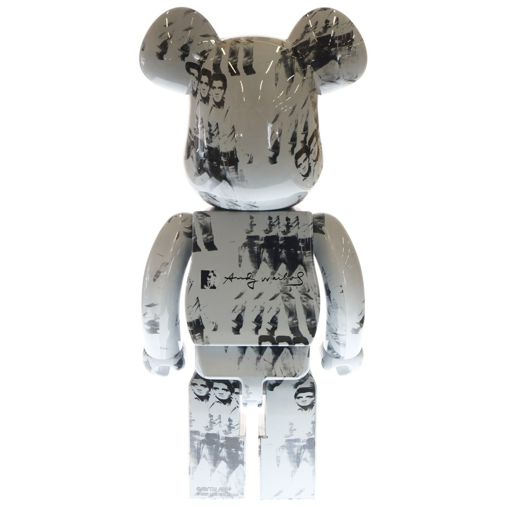 MEDICOM TOY(メディコムトイ) BE@RBRICK Andy Warhol's ELVIS PRESLEY 1000% ベアブリック アンディ ウォーホル エルヴィス プレスリー フィギュア 人形 グレー
