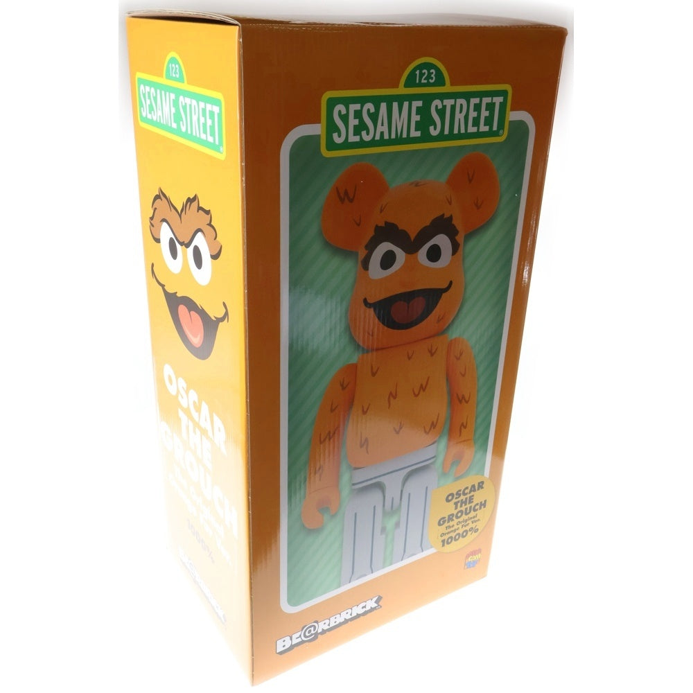 MEDICOM TOY(メディコムトイ) BE@RBRICK OSCAR THE GROUCH THE ORIGINAL ORANGE FUR VER 1000% ベアブリック オスカー ザ グラウチ ファー フィギュア ■ 人形 オレンジ