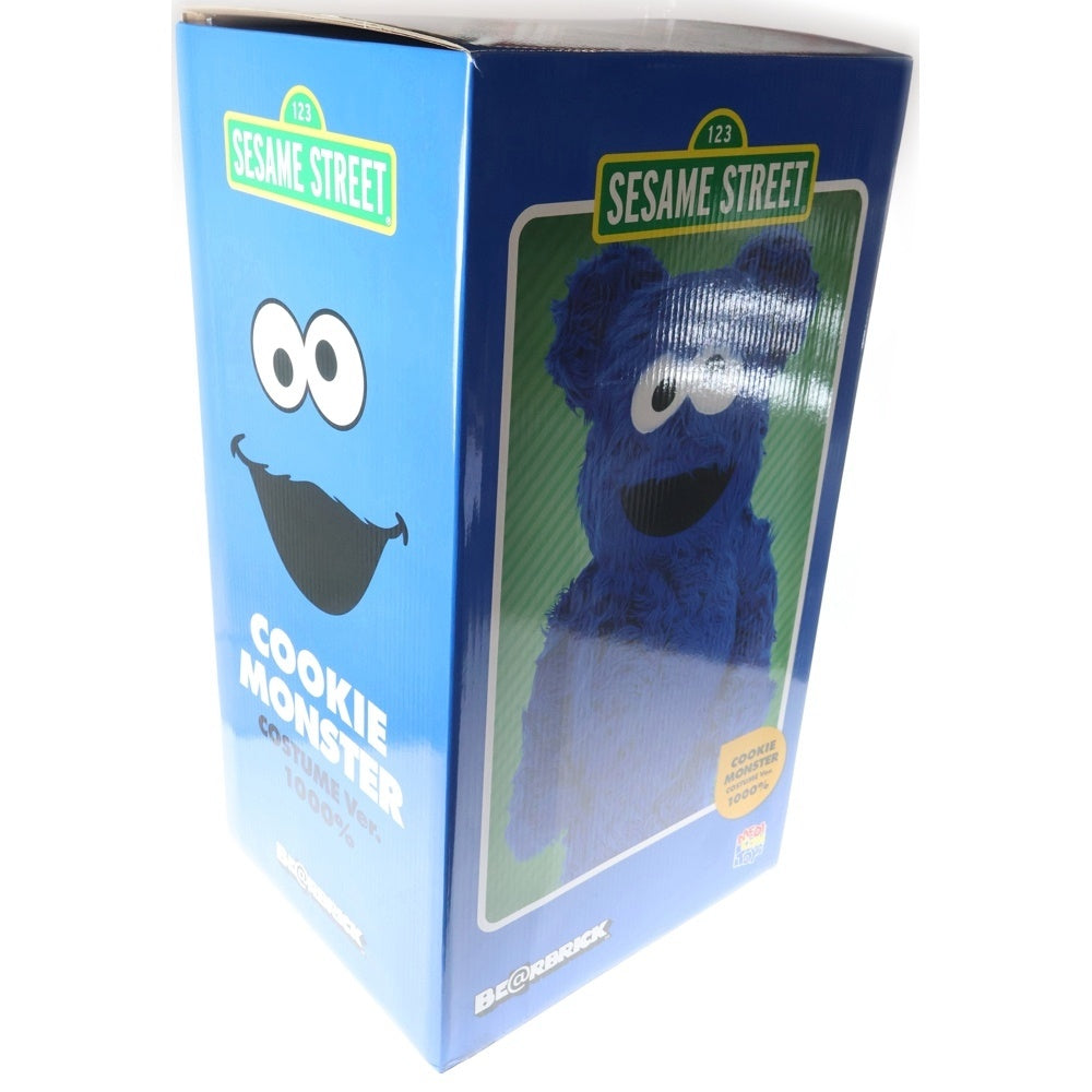 MEDICOM TOY(メディコムトイ) BE@RBRICK COOKIE MONSTER Costume Ver 1000% ベアブリック クッキーモンスター コスチューム ファー フィギュア ■ 人形 ブルー