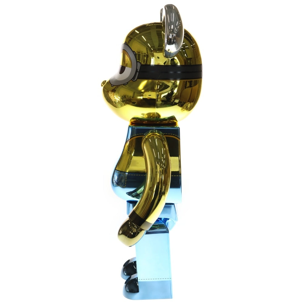 MEDICOM TOY(メディコムトイ) BE@RBRICK KEVIN Chrome Ver 1000% ベアブリック ケビン ミニオン クローム フィギュア ■ 人形 クリア/イエロー