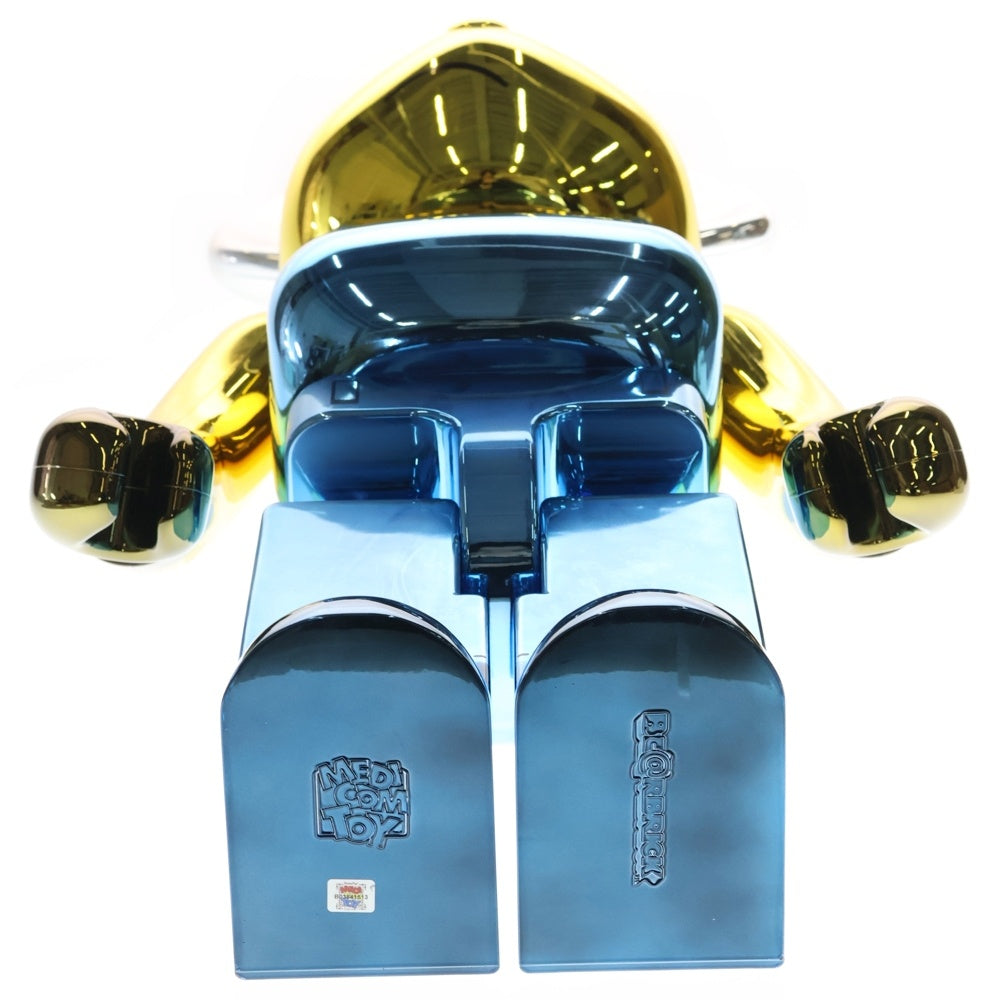 MEDICOM TOY(メディコムトイ) BE@RBRICK KEVIN Chrome Ver 1000% ベアブリック ケビン ミニオン クローム フィギュア ■ 人形 クリア/イエロー