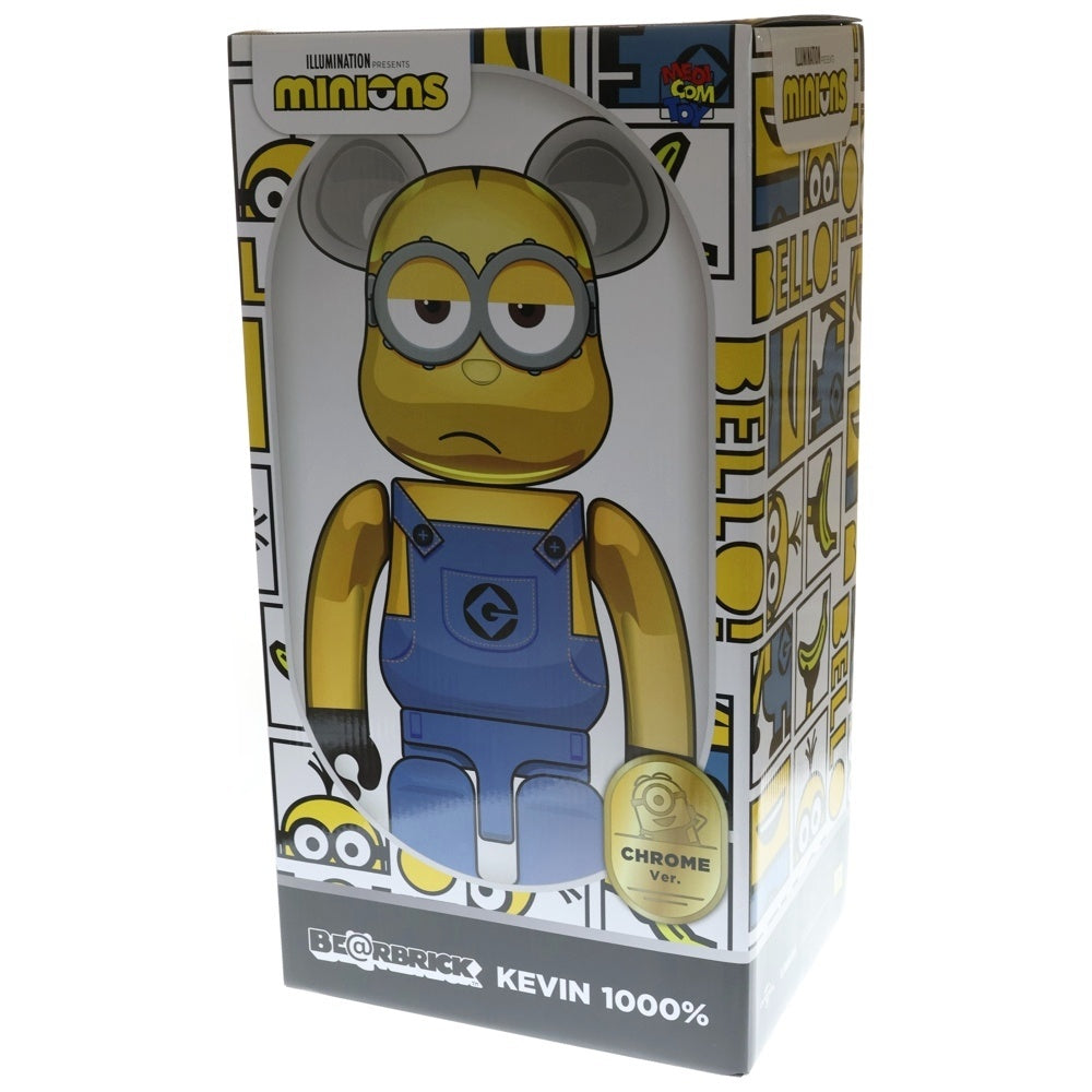 MEDICOM TOY(メディコムトイ) BE@RBRICK KEVIN Chrome Ver 1000% ベアブリック ケビン ミニオン クローム フィギュア ■ 人形 クリア/イエロー