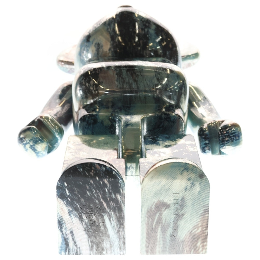 MEDICOM TOY(メディコムトイ) BE@RBRICK PUSHEAD #5 1000% ベアブリック パスヘッド フィギュア 人形 ブルー/ブラック