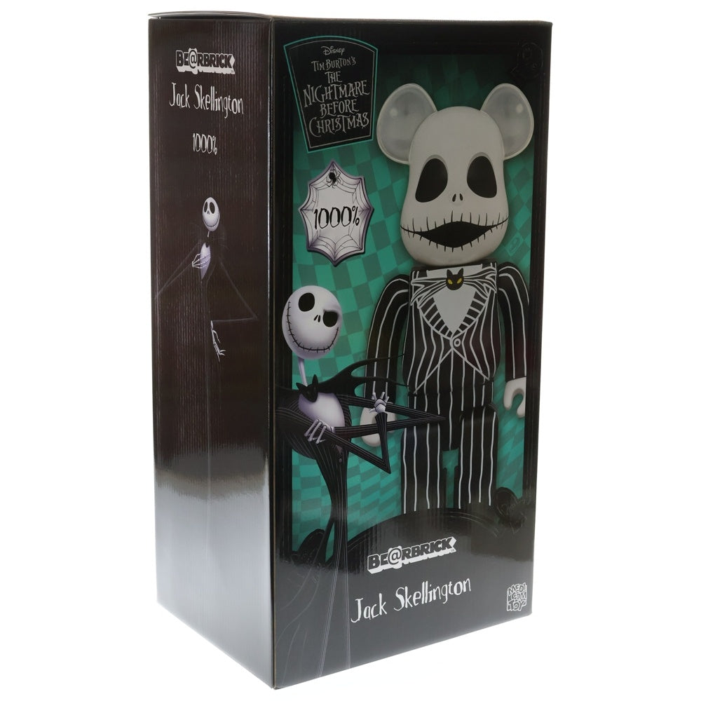MEDICOM TOY(メディコムトイ) BE@RBRICK Jack Skellington 2021 1000% ベアブリック ナイトメア ジャック スケルトン フィギュア ■ 人形 ブラック/ホワイト