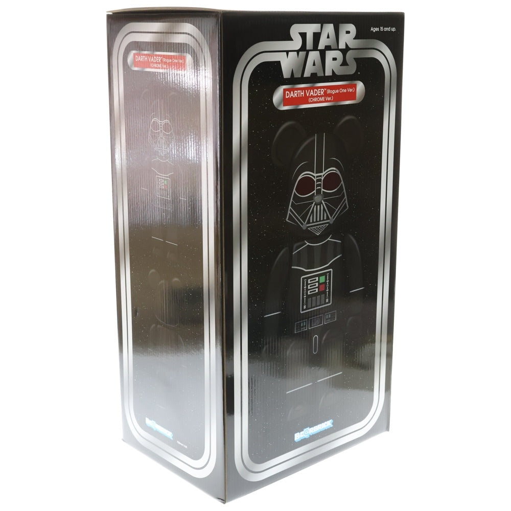 MEDICOM TOY(メディコムトイ) BE@RBRICK DARTH VADER (Rogue One)Chrome Ver 1000% ベアブリック ダースベーダー クロームバージョン フィギュア 人形 ブラック