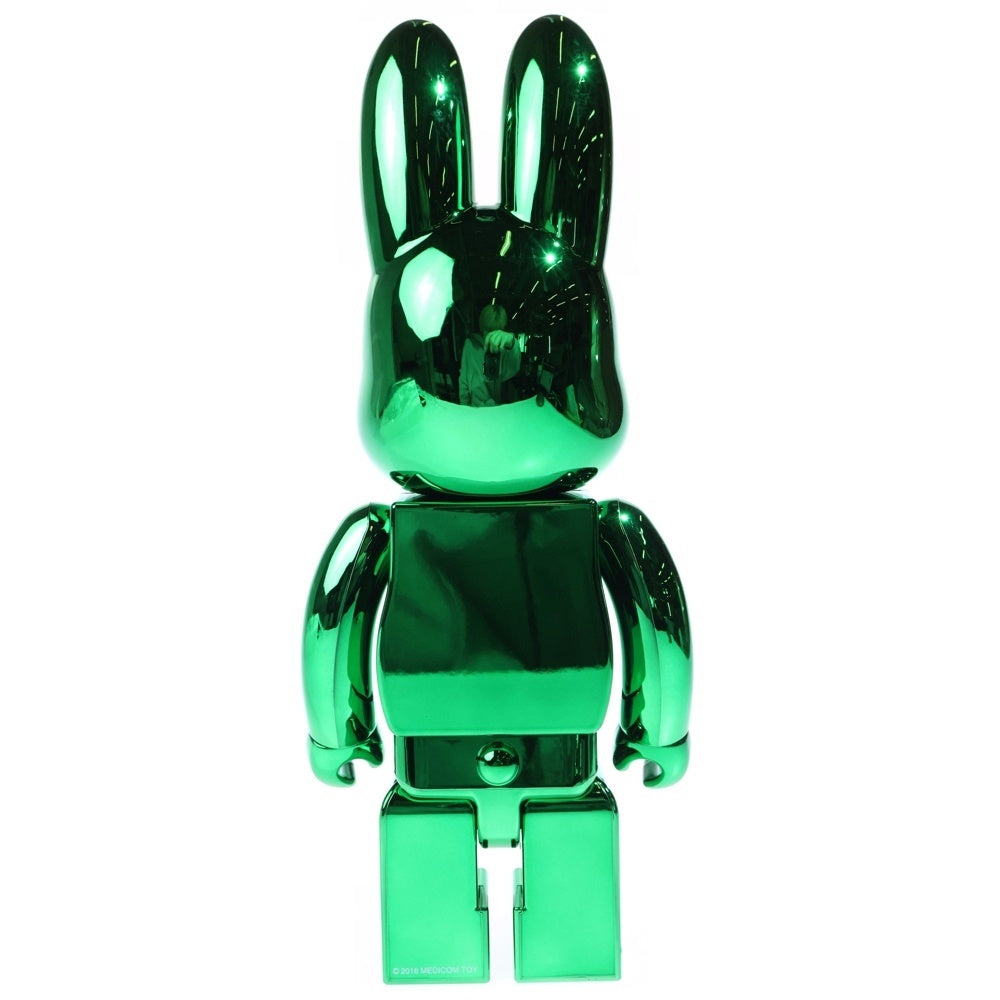 MEDICOM TOY(メディコムトイ) BE@RBRICK CHROME GREEN RABBIT 400% ベアブリック ラブリック クローム フィギュア 人形 グリーン