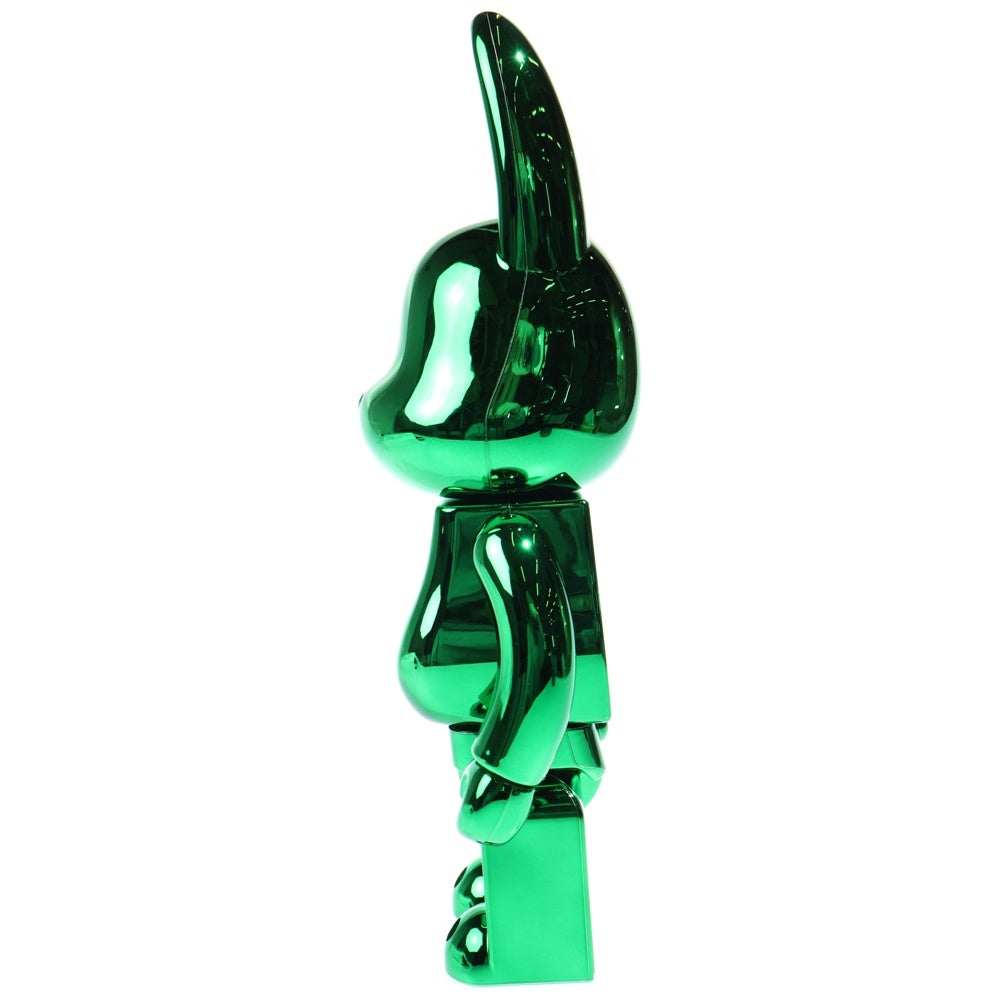 MEDICOM TOY(メディコムトイ) BE@RBRICK CHROME GREEN RABBIT 400% ベアブリック ラブリック クローム フィギュア 人形 グリーン