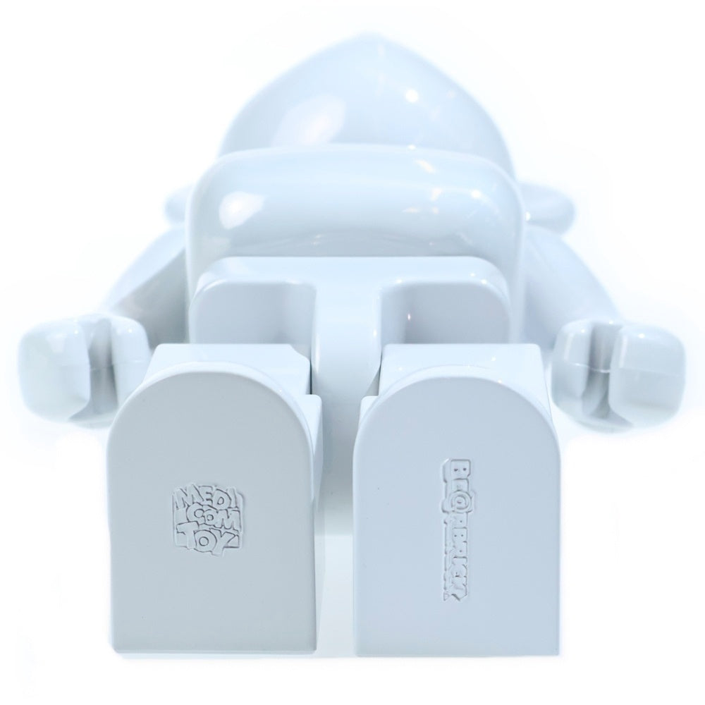 MEDICOM TOY(メディコムトイ) BE@RBRICK 1st MODEL WHITE CHROME 20th Anniv 400% ベアブリック 20周年 ファーストモデル クローム フィギュア 人形 ホワイト