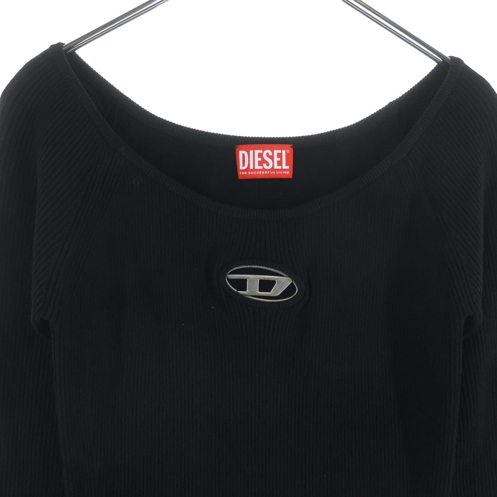 DIESEL(ディーゼル) M-VERA オフショルダー ロゴ ニット セーター ブラック A14188 レディース