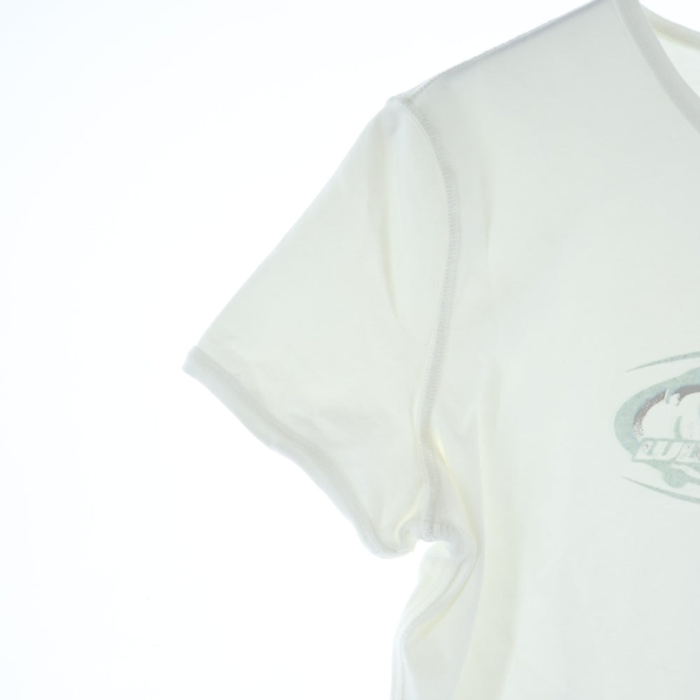 DIESEL(ディーゼル) T-LAYA フェルトロゴ クルーネック 半袖Tシャツカットソー ホワイト A19368 レディース