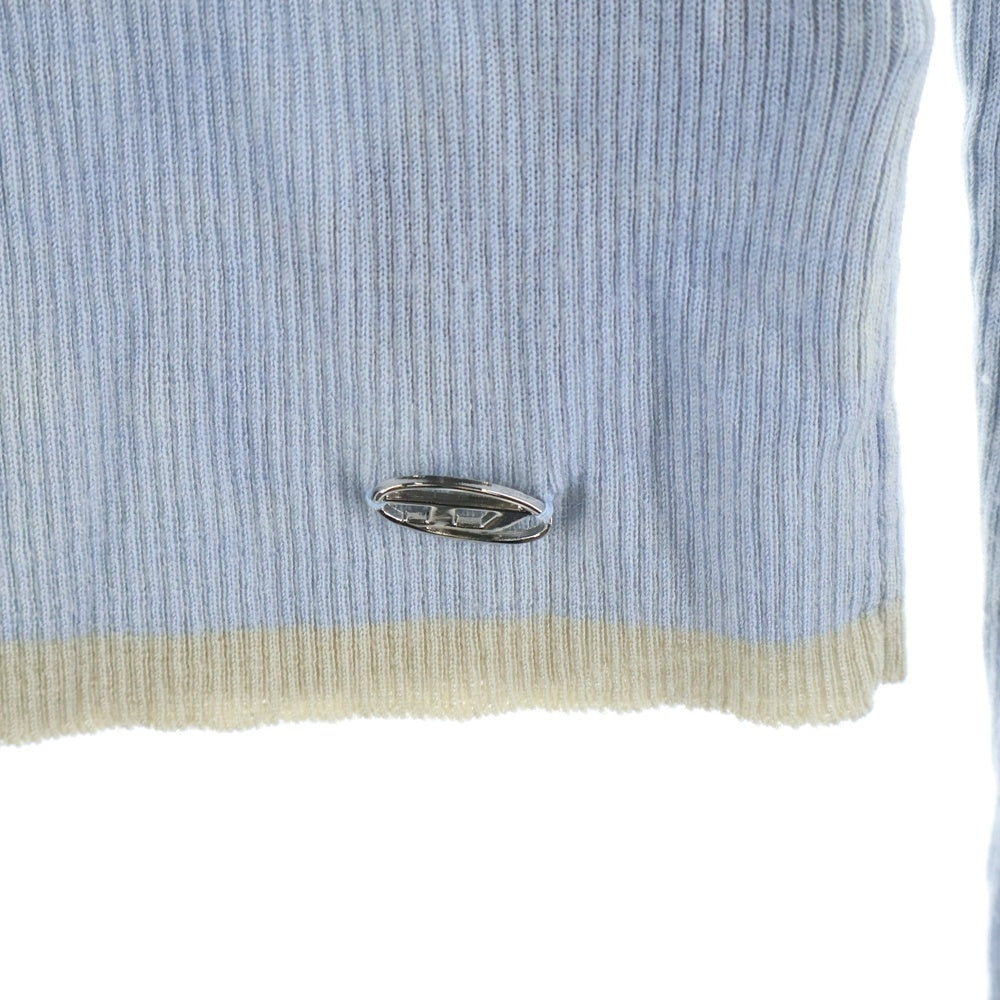 DIESEL(ディーゼル) M-ARIBELLE タートルネック ロゴ ニットセーター ブルー A06716 レディース